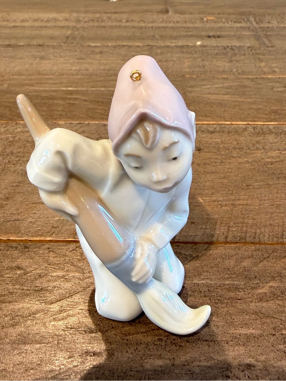 Lladro - Porcelain “Elf” Figurine Ornament with Pink Hood